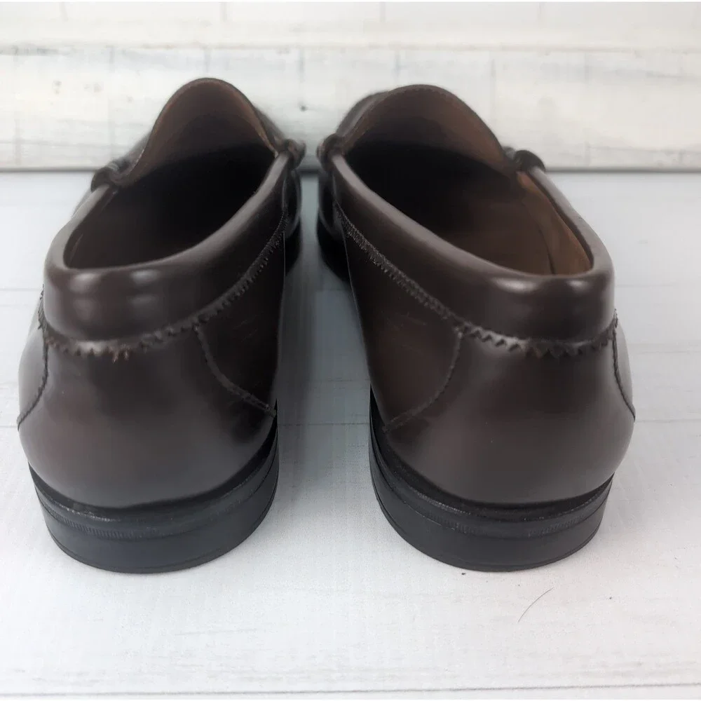 J Crew Camden Penny Loafers Men’s 11.5 Dark Brown Leather Rubber Sole AV166